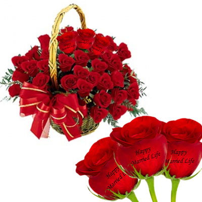 "Talking Roses (flower basket) - Wedding Combo05 - Click here to View more details about this Product